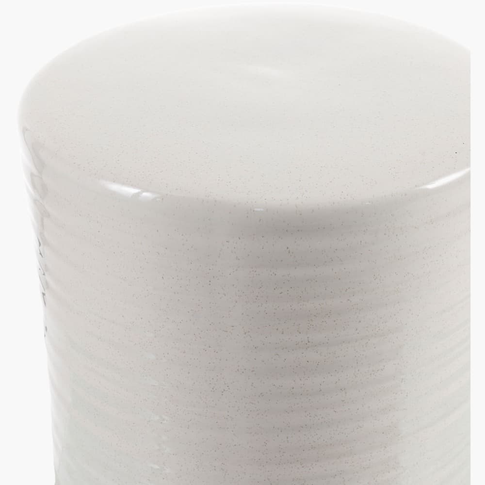 Waverly Beige Ceramic Garden Stool by Livabliss - Image 2