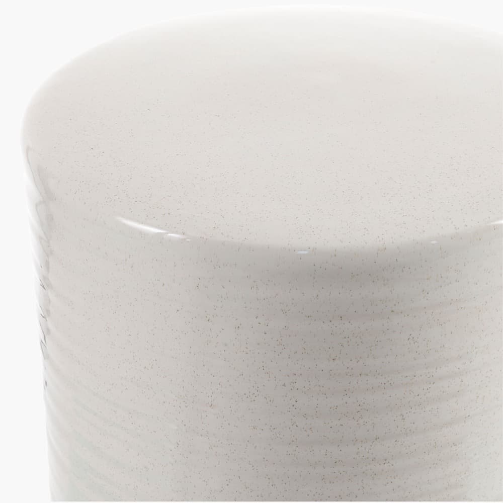 Waverly Cream Ceramic Garden Stool by Livabliss - Image 2