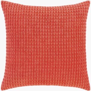 Waffle Coral Pillow by Livabliss