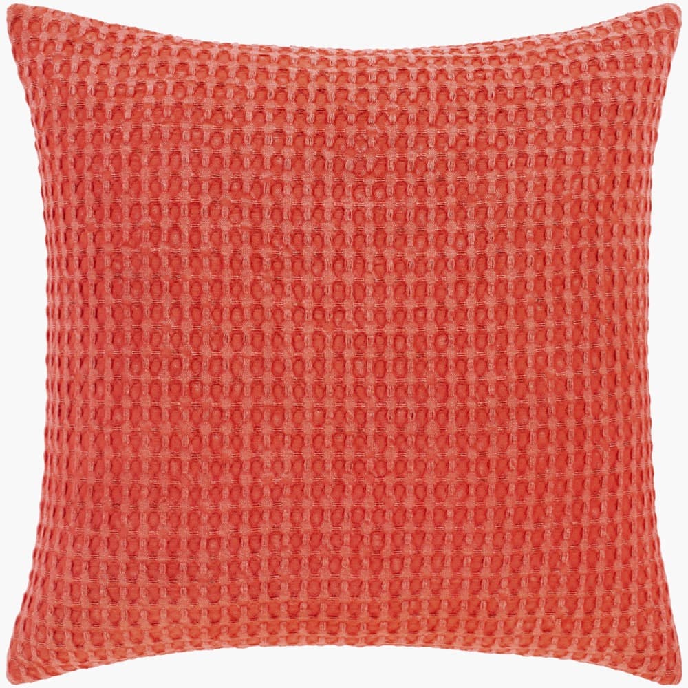 Waffle Coral Pillow by Livabliss