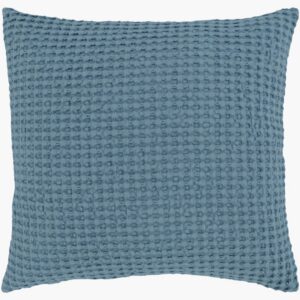 Waffle Light Blue Pillow by Livabliss