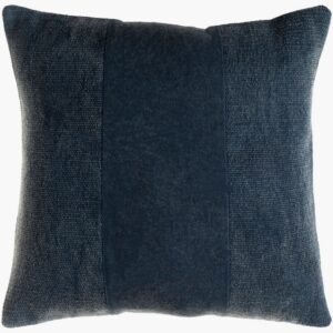 Washed Stripe Navy Pillow by Livabliss
