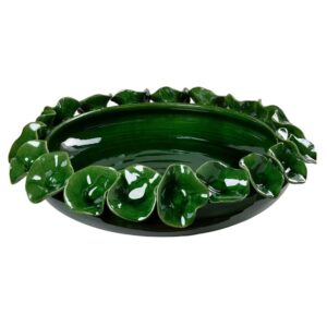 Nasturtium Collection Green Bowl with Petals by Abigails