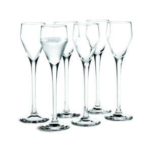Perfection Shot Glass Clear 6 Pcs H: 6.5" Ø: 2" 1.9 oz by Holmegaard