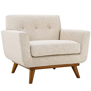 Engage Upholstered Fabric Armchair in Beige by Modway