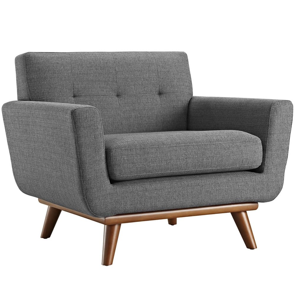 Engage Upholstered Fabric Armchair in Gray by Modway