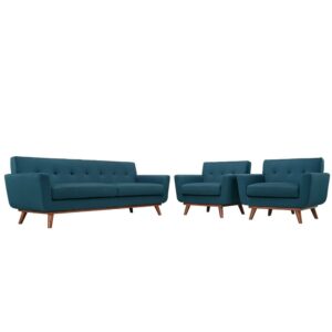 Engage Armchairs and Sofa Set of 3 in Azure by Modway