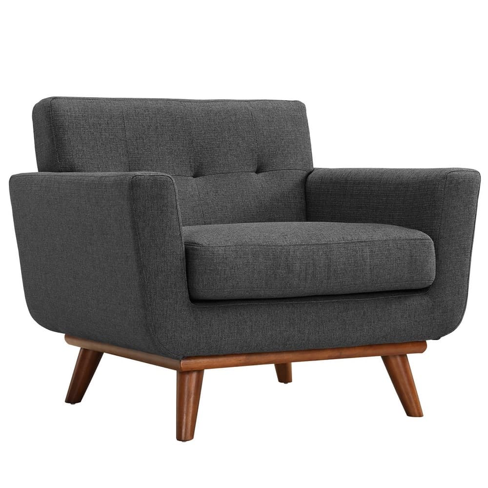 Engage Armchair and Loveseat Set of 2 in Gray by Modway - Image 2