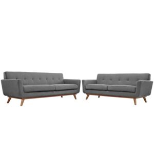 Engage Loveseat and Sofa Set of 2 in Expectation Gray by Modway