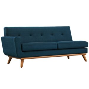 Engage Left-Arm Upholstered Fabric Loveseat in Azure by Modway