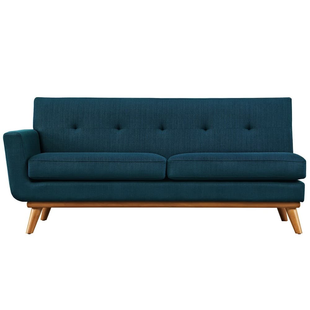 Engage Left-Arm Upholstered Fabric Loveseat in Azure by Modway - Image 3