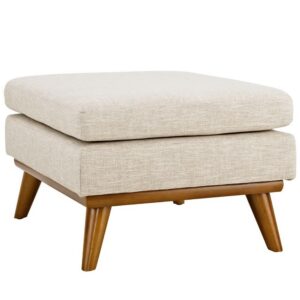 Engage Upholstered Fabric Ottoman in Beige by Modway