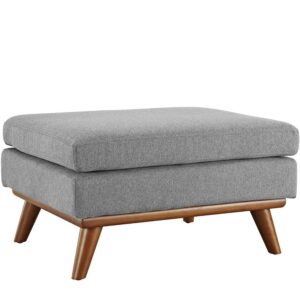 Engage Upholstered Fabric Ottoman in Expectation Gray by Modway