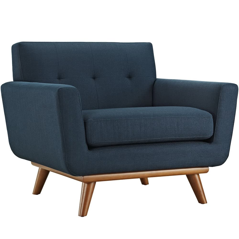 Engage 2 Piece Armchair and Ottoman in Azure by Modway - Image 2