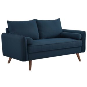 Revive Upholstered Fabric Loveseat in Azure by Modway