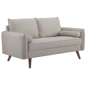 Revive Upholstered Fabric Loveseat in Beige by Modway