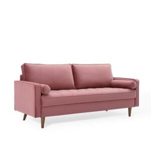 Valour Performance Velvet Sofa in Dusty Rose by Modway