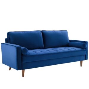 Valour Performance Velvet Sofa in Navy by Modway