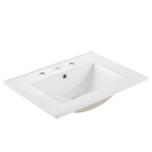 Cayman 24" Bathroom Sink in White by Modway