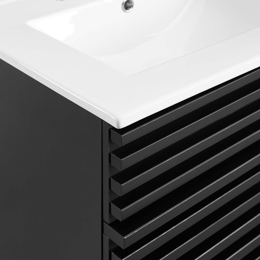 Render 24" Bathroom Vanity in Black White by Modway - Image 7