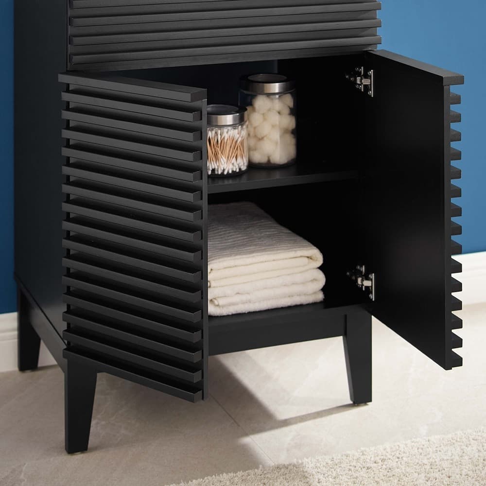 Render 24" Bathroom Vanity in Black White by Modway - Image 9