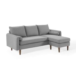 Revive Upholstered Right or Left Sectional Sofa in Light Gray by Modway