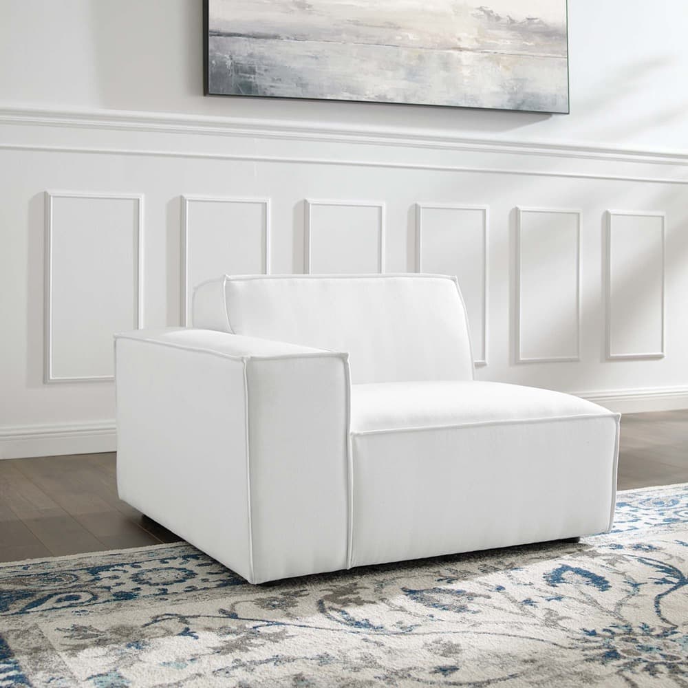 Restore Left-Arm Sectional Sofa Chair in White by Modway - Image 6