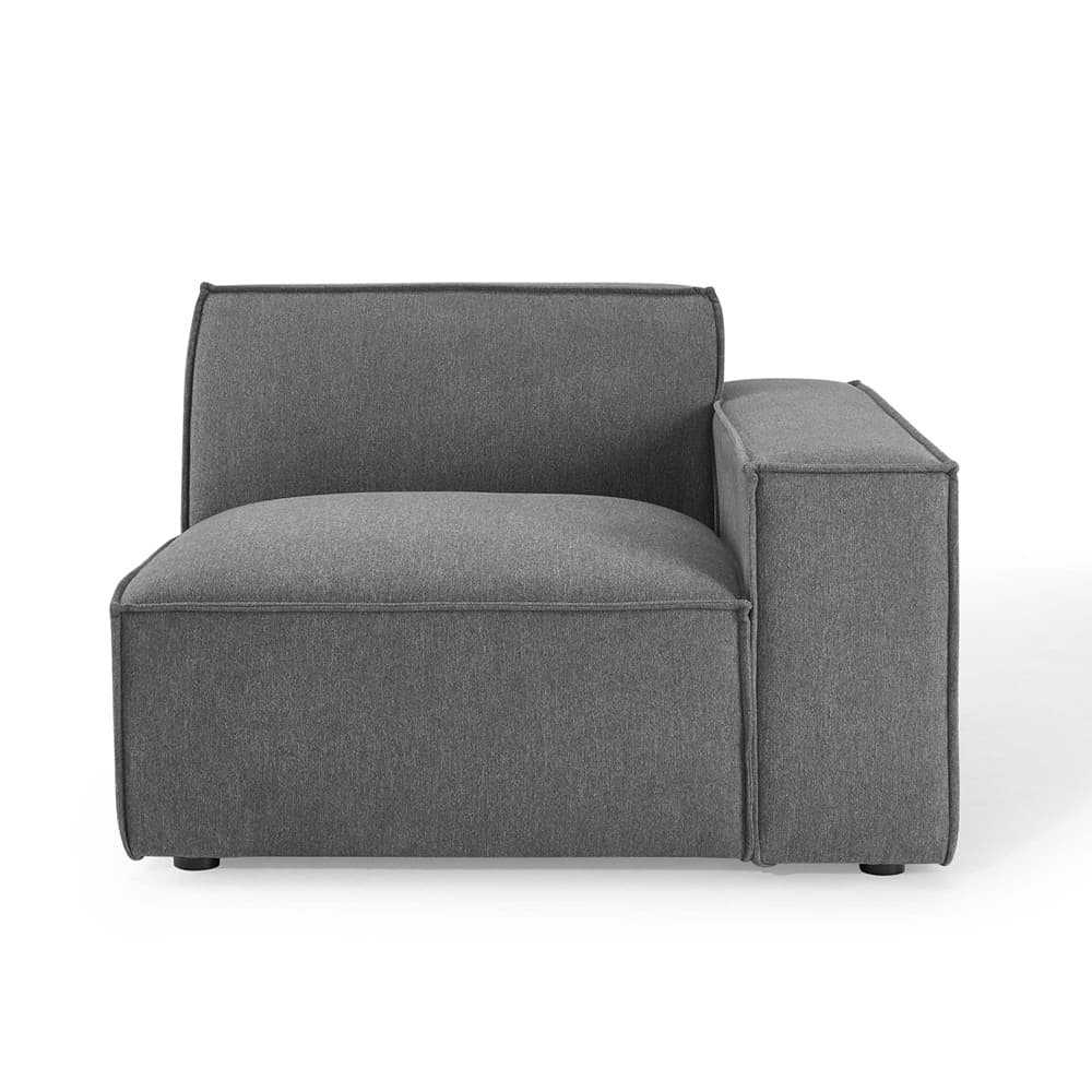Restore Right-Arm Sectional Sofa Chair in Charcoal by Modway - Image 4