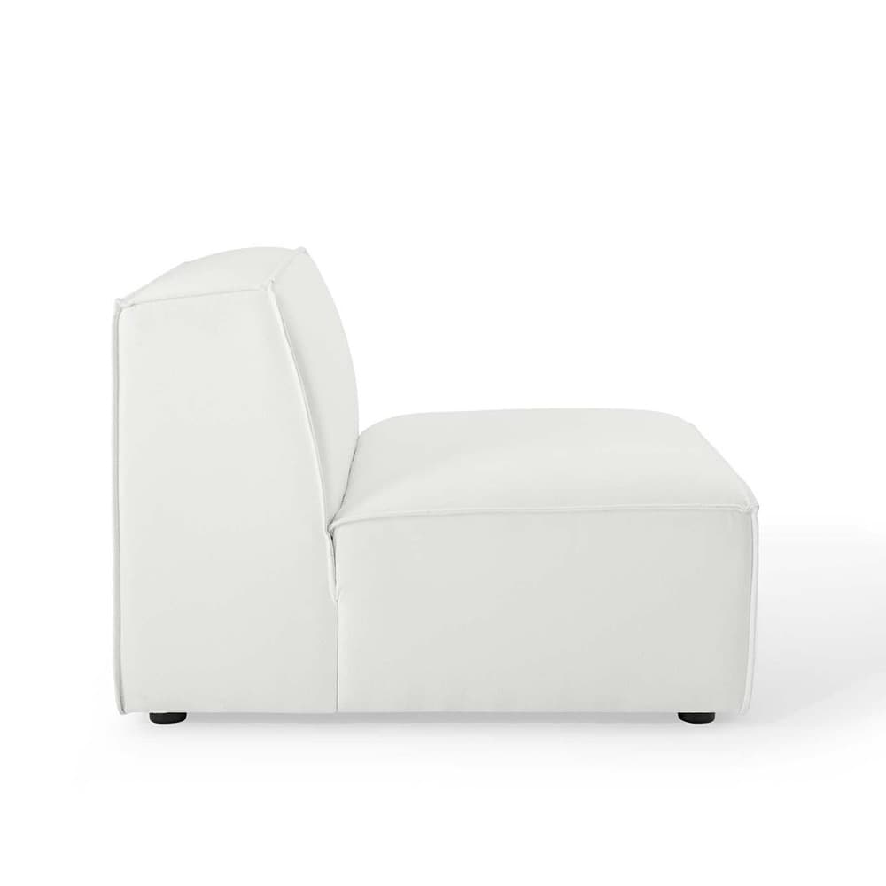 Restore Sectional Sofa Armless Chair in White by Modway - Image 2