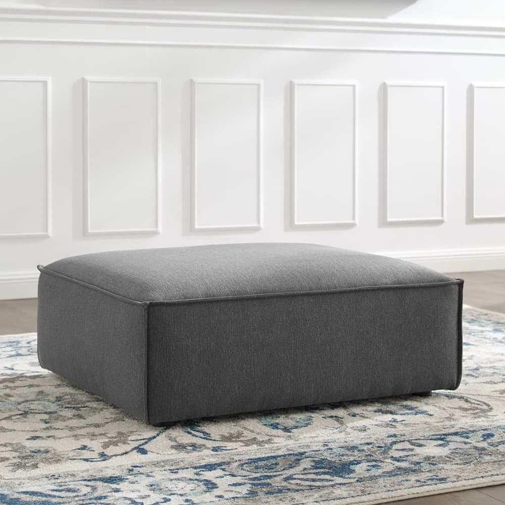 Restore Ottoman in Charcoal by Modway - Image 6