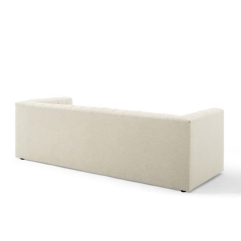 Reflection Channel Tufted Upholstered Fabric Sofa in Beige by Modway - Image 4