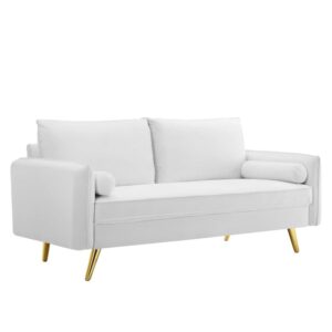 Revive Performance Velvet Sofa in White by Modway
