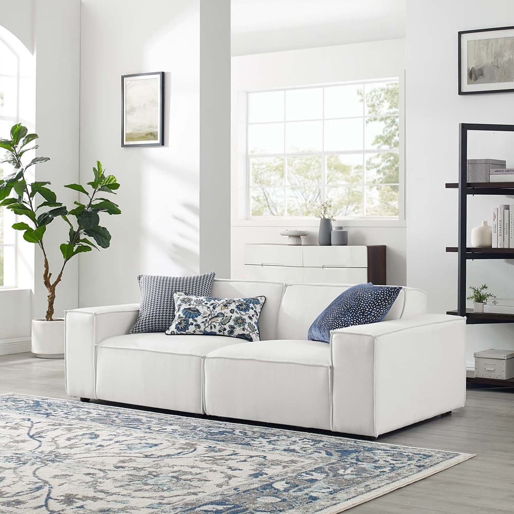 Restore 2-Piece Sectional Sofa in White by Modway - Image 10