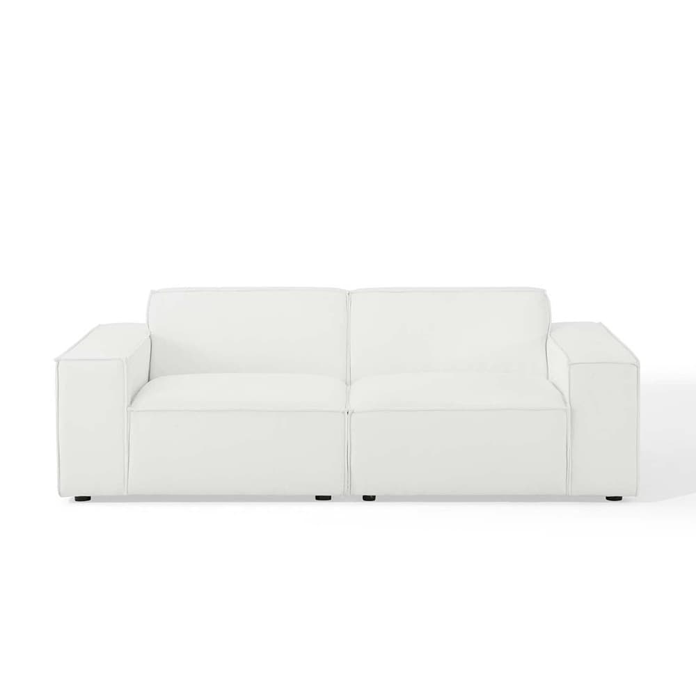 Restore 2-Piece Sectional Sofa in White by Modway - Image 8