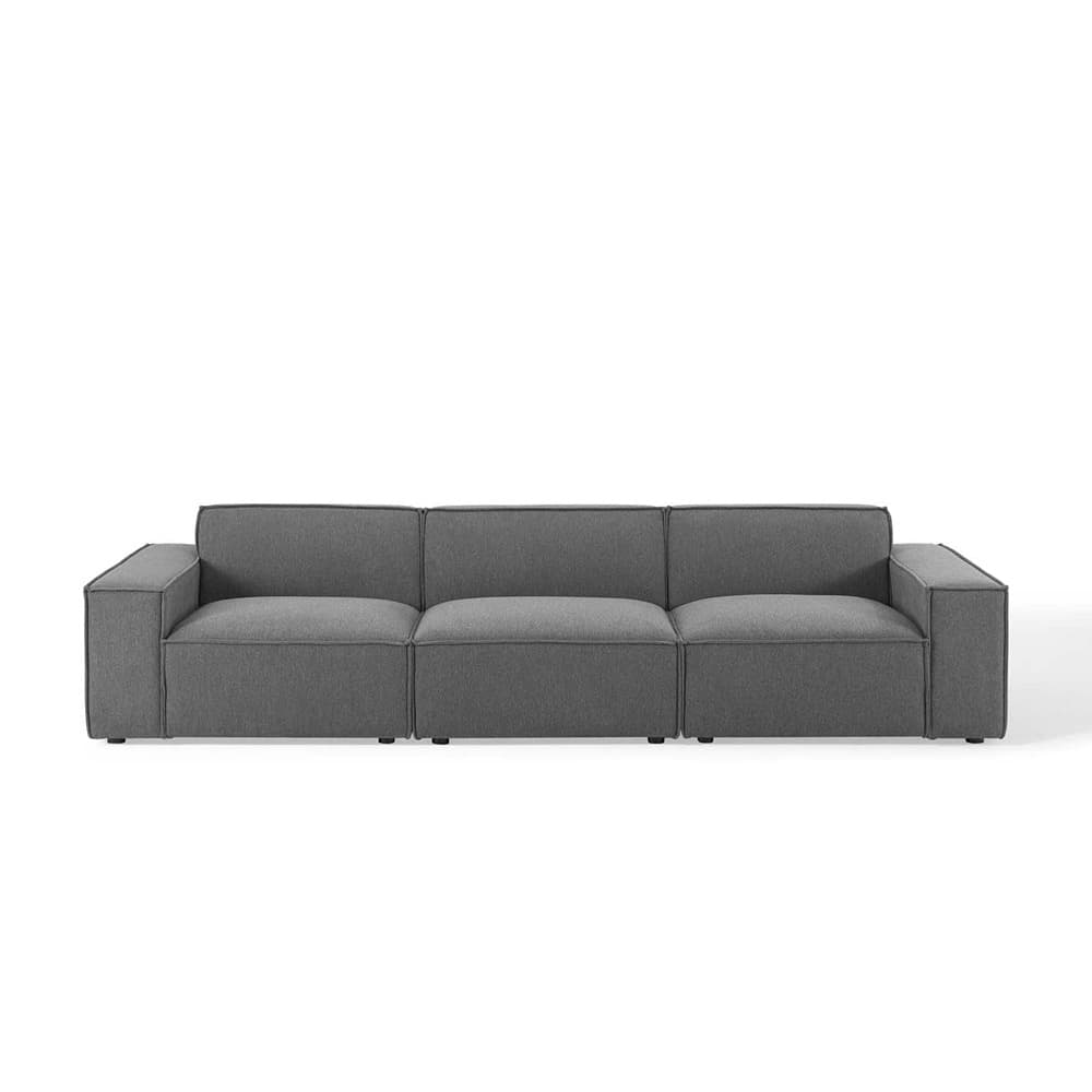 Restore 3-Piece Sectional Sofa in Charcoal by Modway - Image 11