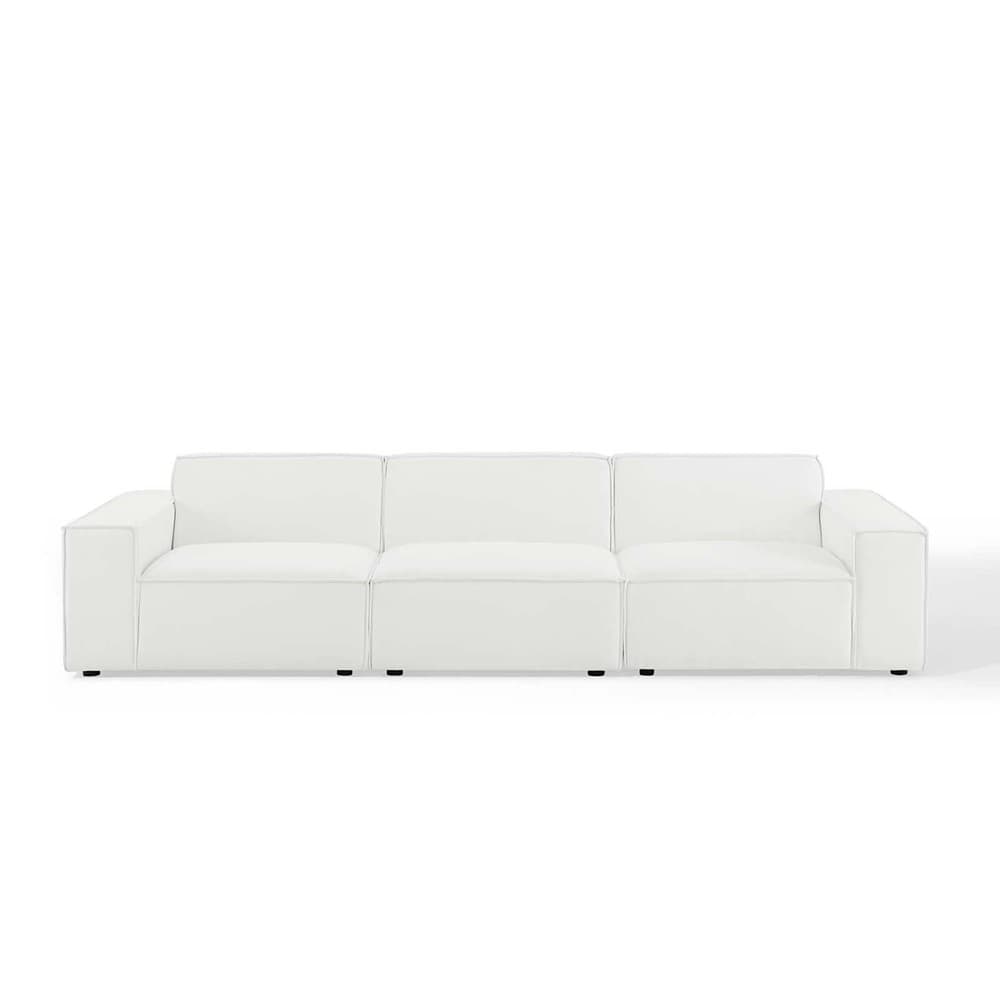 Restore 3-Piece Sectional Sofa in White by Modway - Image 11