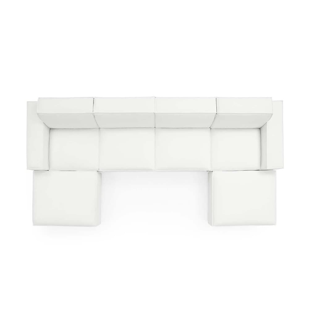 Restore 6-Piece Sectional Sofa in White by Modway - Image 2