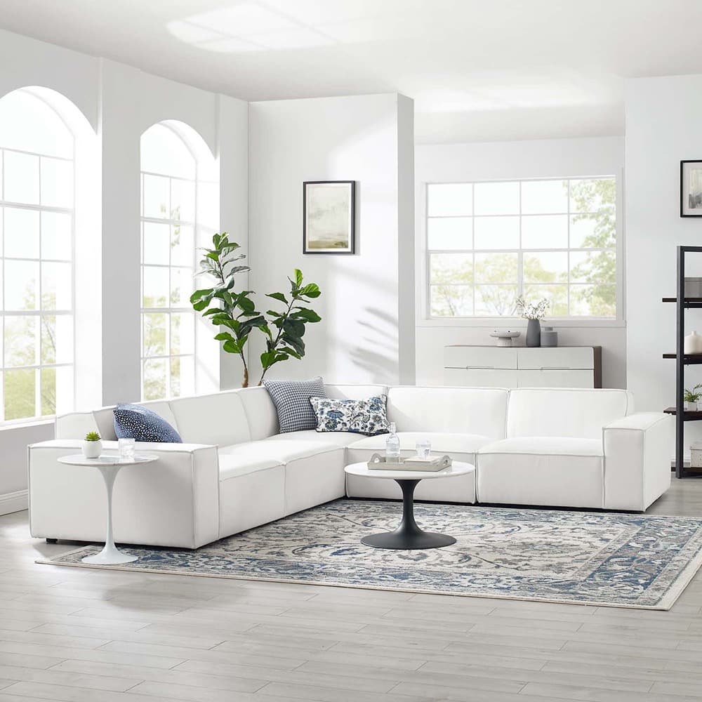Restore 5-Piece Sectional Sofa in White by Modway - Image 11