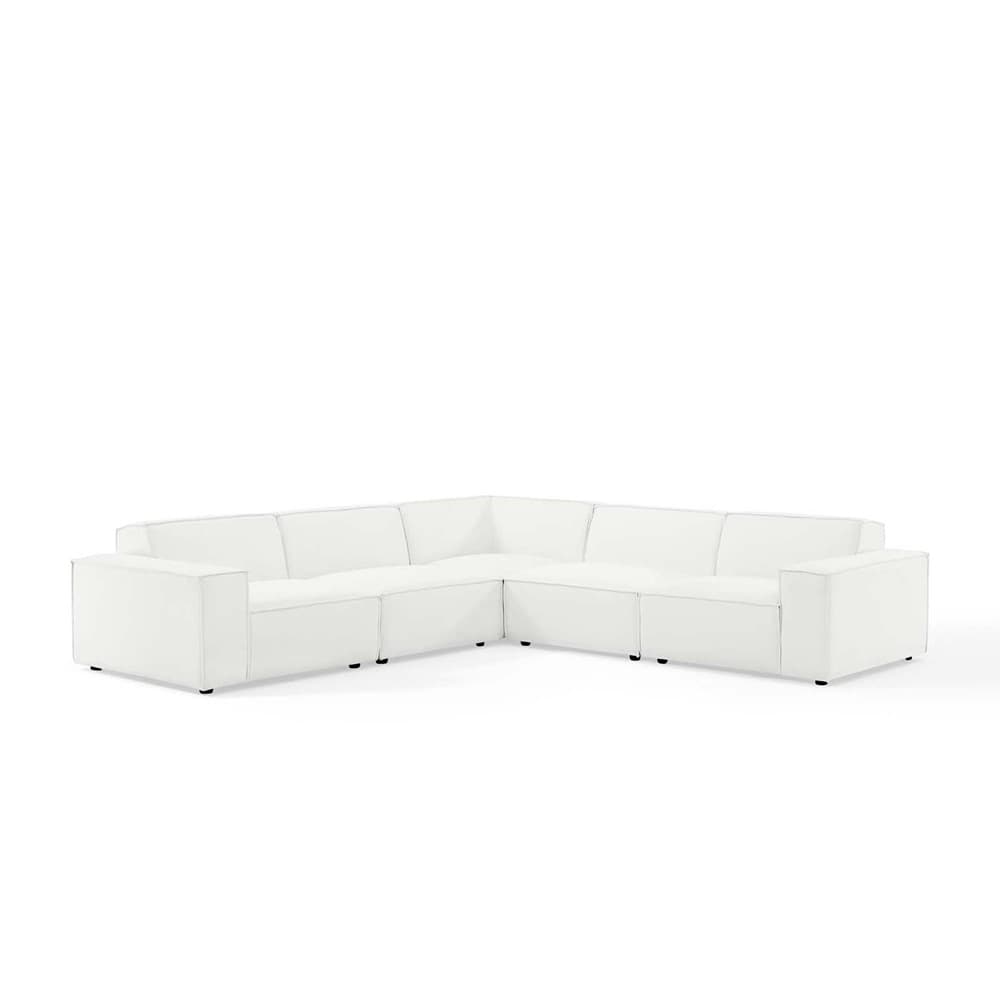 Restore 5-Piece Sectional Sofa in White by Modway