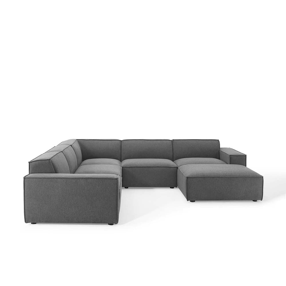 Restore 6-Piece Sectional Sofa in Charcoal by Modway - Image 2
