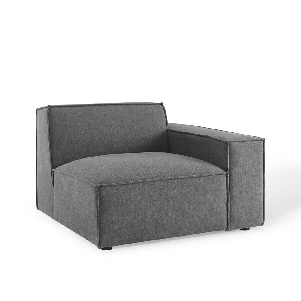 Restore 6-Piece Sectional Sofa in Charcoal by Modway - Image 3