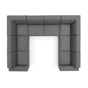 Restore 8-Piece Sectional Sofa in Charcoal by Modway
