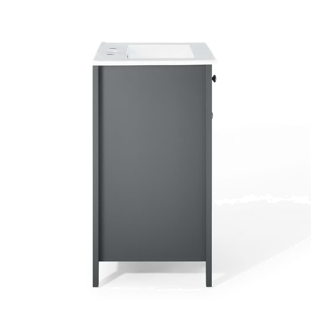 Nantucket 24" Bathroom Vanity in Gray White by Modway - Image 3