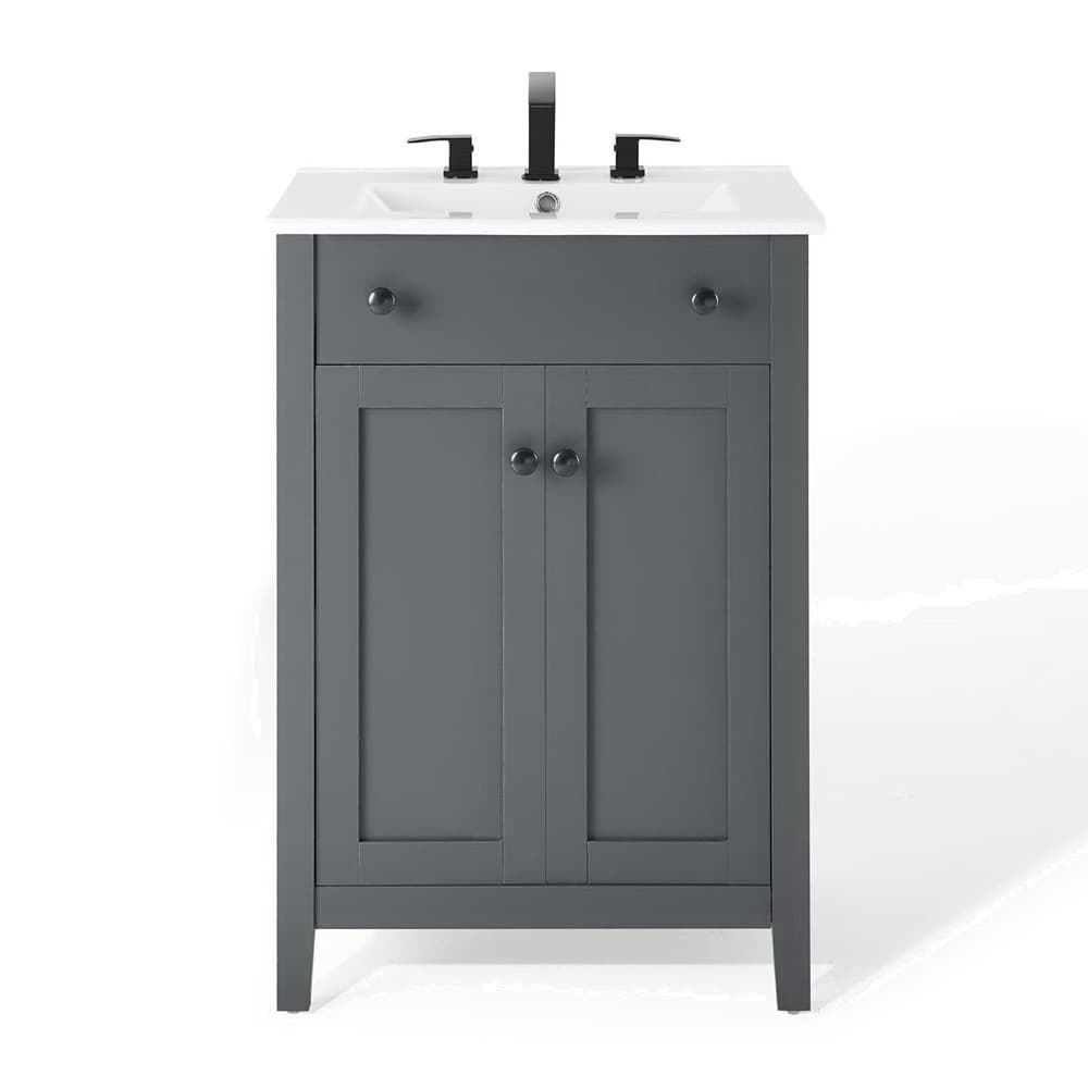 Nantucket 24" Bathroom Vanity in Gray White by Modway - Image 7