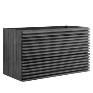 Render 36" Wall-Mount Bathroom Vanity Cabinet (Sink Basin Not Included) in Charcoal by Modway