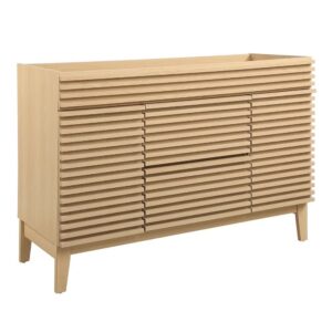 Render 48" Single Sink Compatible (not included) Bathroom Vanity Cabinet in Oak by Modway