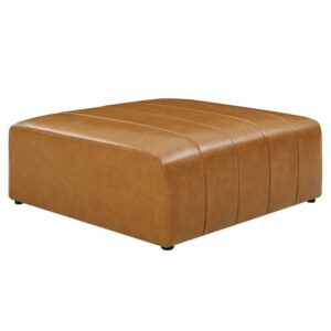 Bartlett Vegan Leather Ottoman in Tan by Modway