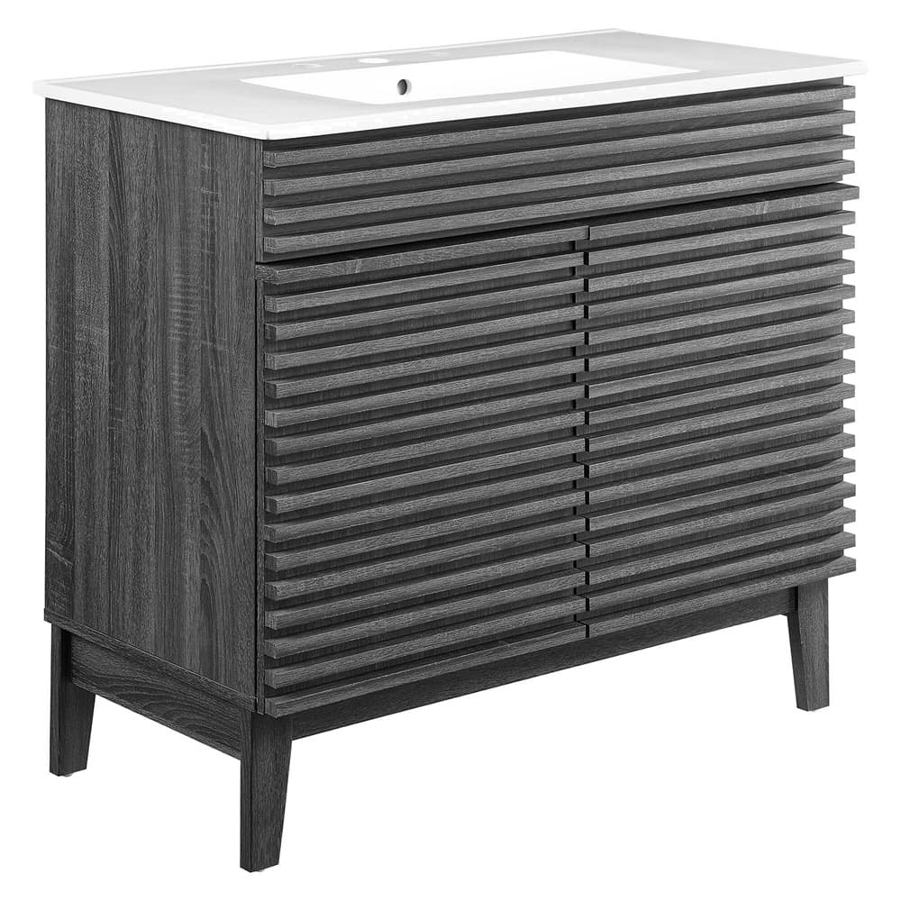Render 36" Bathroom Vanity in Charcoal White by Modway