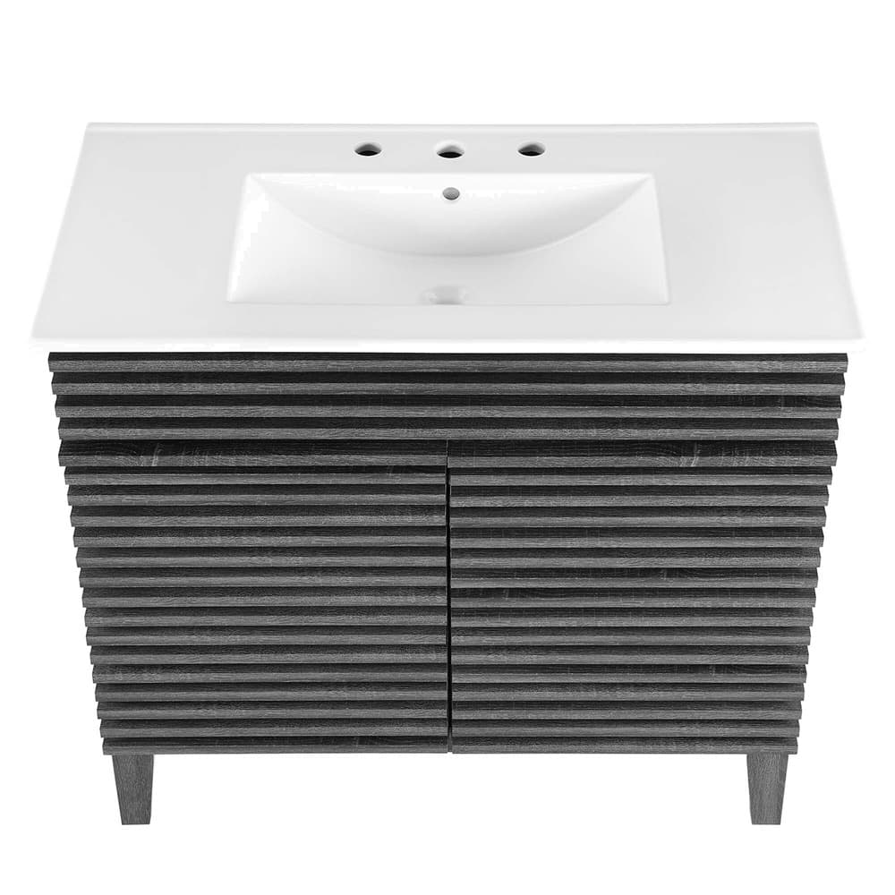 Render 36" Bathroom Vanity in Charcoal White by Modway - Image 6