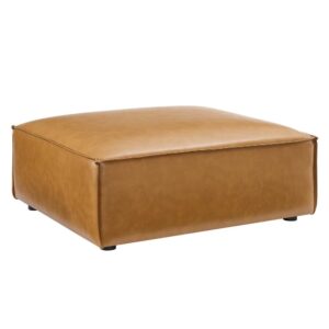 Restore Vegan Leather Ottoman in Tan by Modway